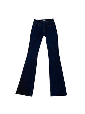 Hudson Jeans Mid-Rise Drew style Dark Blue Bootcut stretch Denim Size 23 long